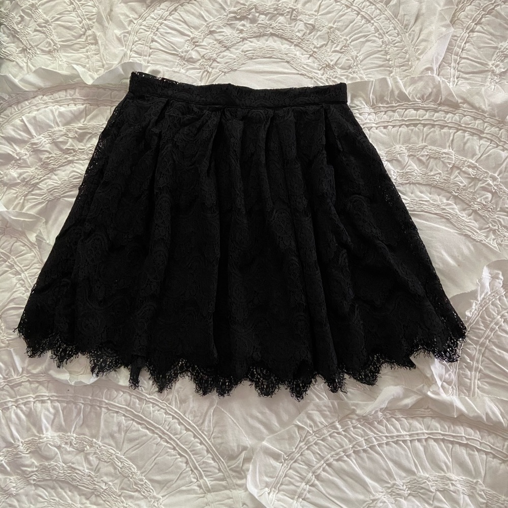 Black lace mini skirt (ModCloth)
